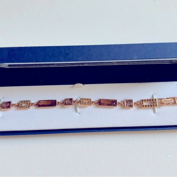 NWOT RARE Beautiful Swarovski Amber Crystals Bracelet - Picture 4 of 10